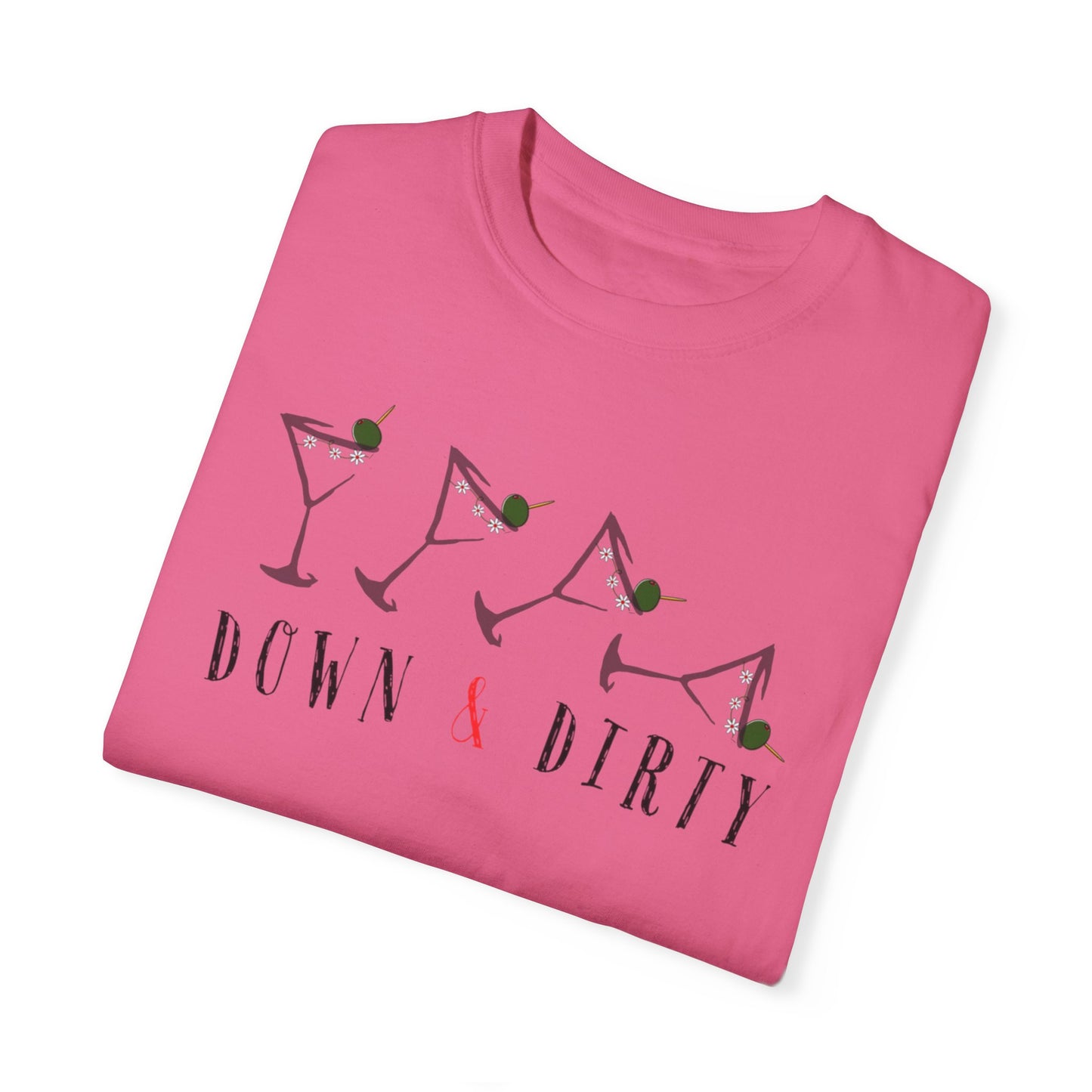 Down and Dirty Martini, Unisex Garment-Dyed T-shirt