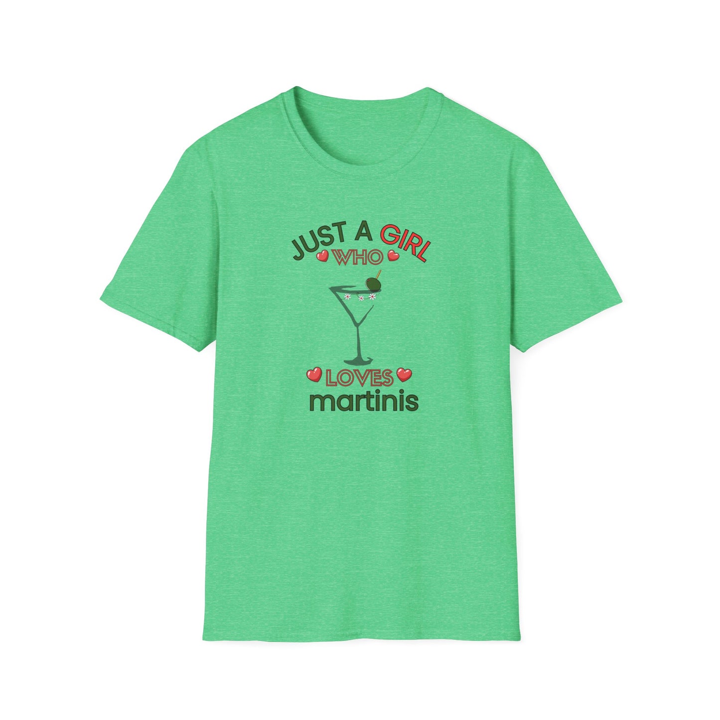 Just a Girl who Love Martinis, Unisex Softstyle T-Shirt