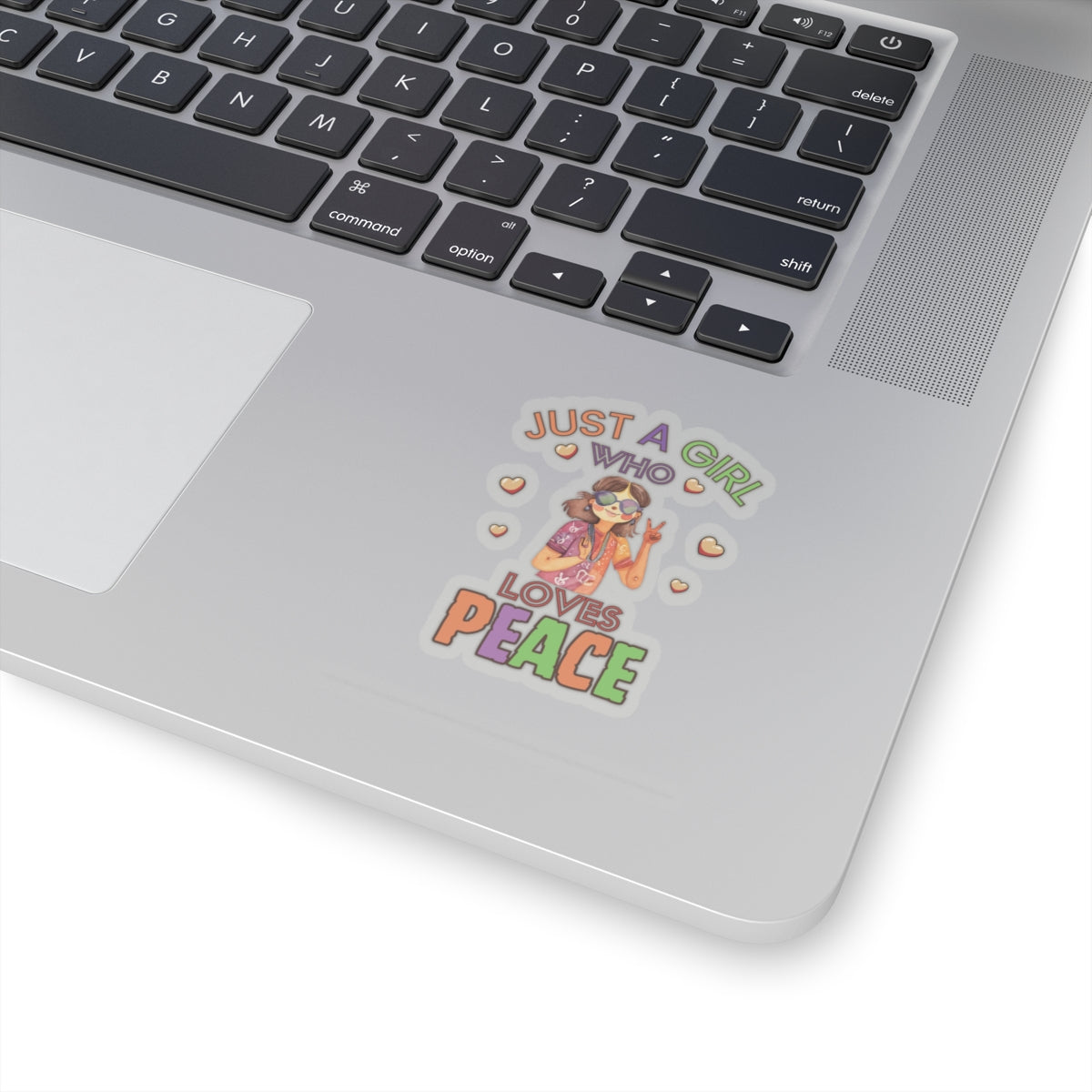 Just a Girl who loves Peace-Kiss Cut Stickers