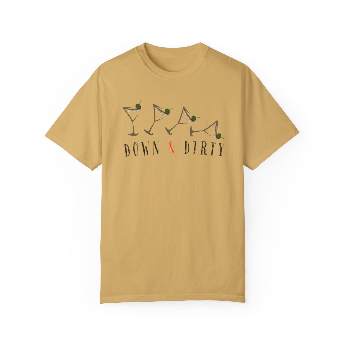 Down and Dirty Martini, Unisex Garment-Dyed T-shirt