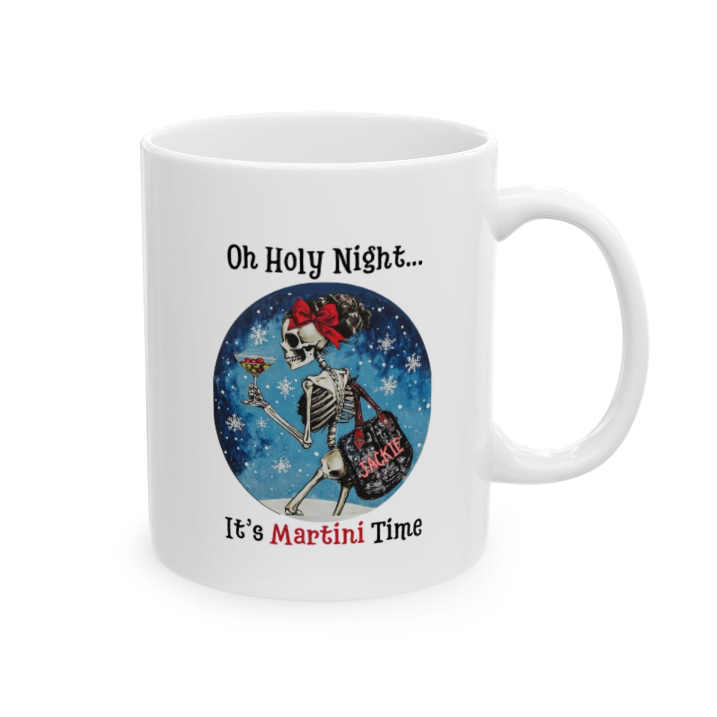 Skeleton Martini Coffee Book lover Ceramic Mug,