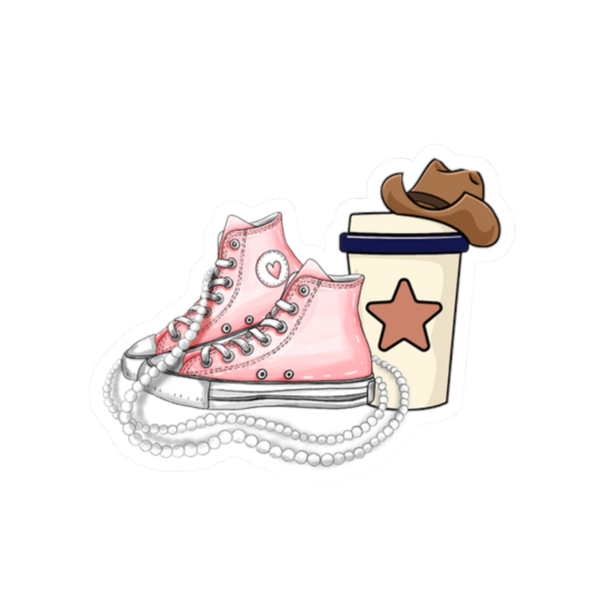 Boujee Shoes and Pearls, Kiss-Cut Stickers