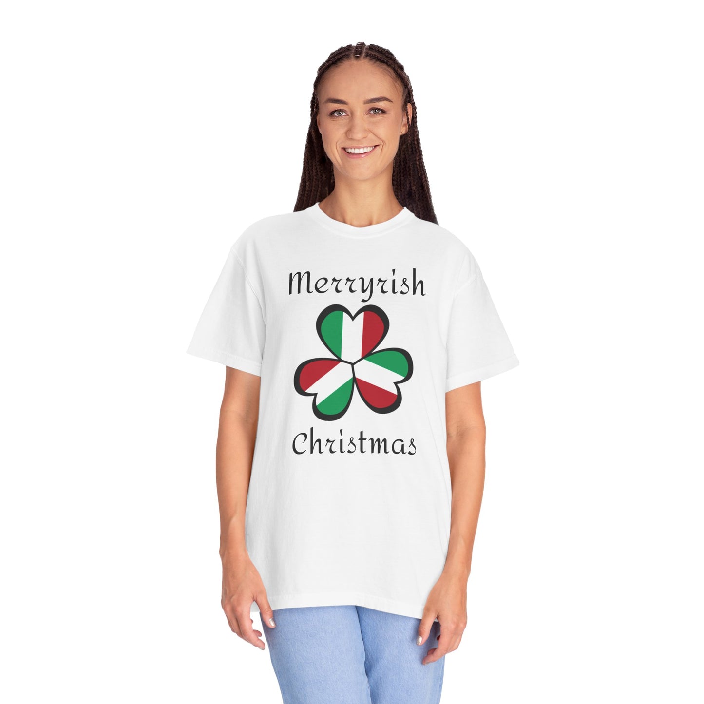 Merryirish Christmas, Unisex Garment-Dyed T-shirt