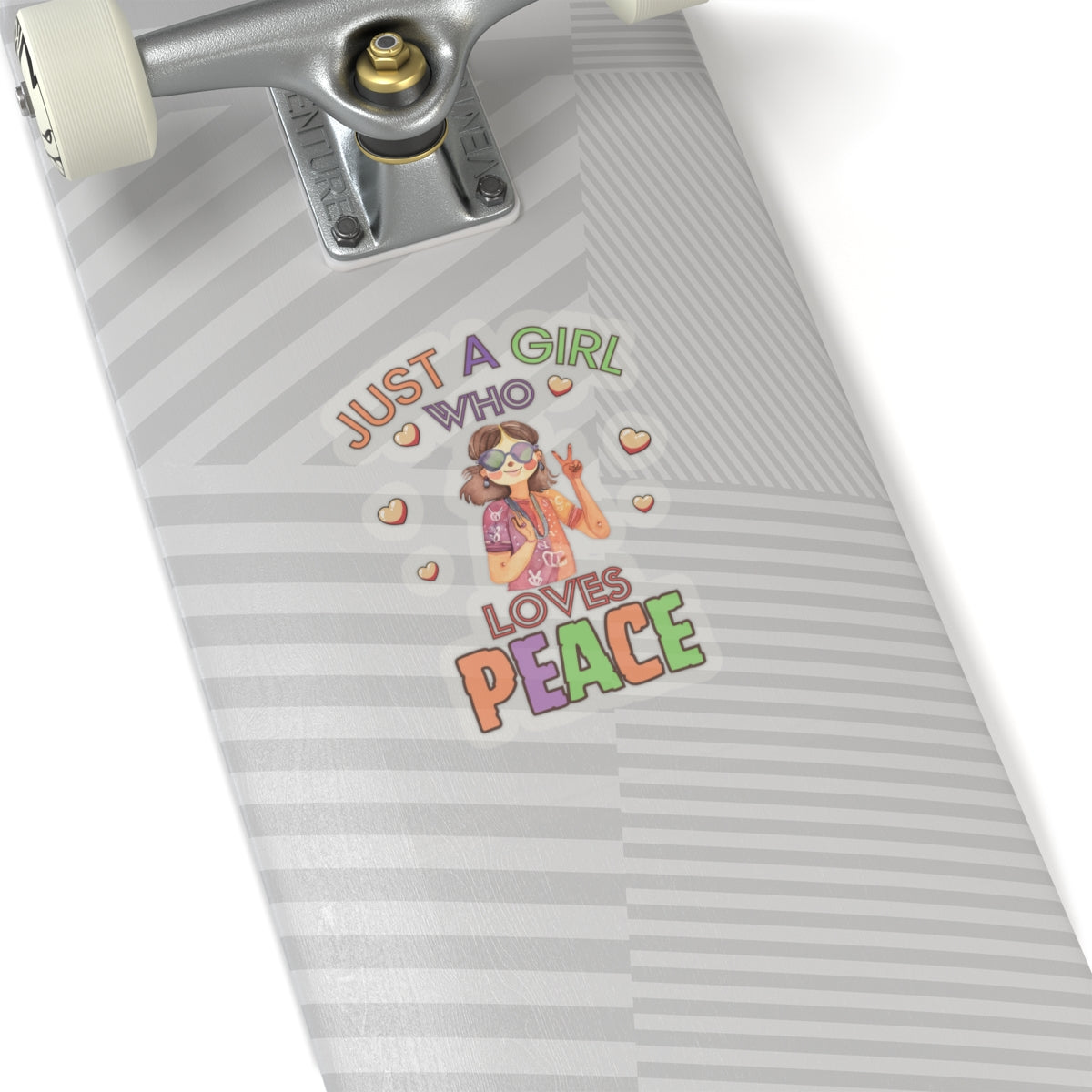 Just a Girl who loves Peace-Kiss Cut Stickers