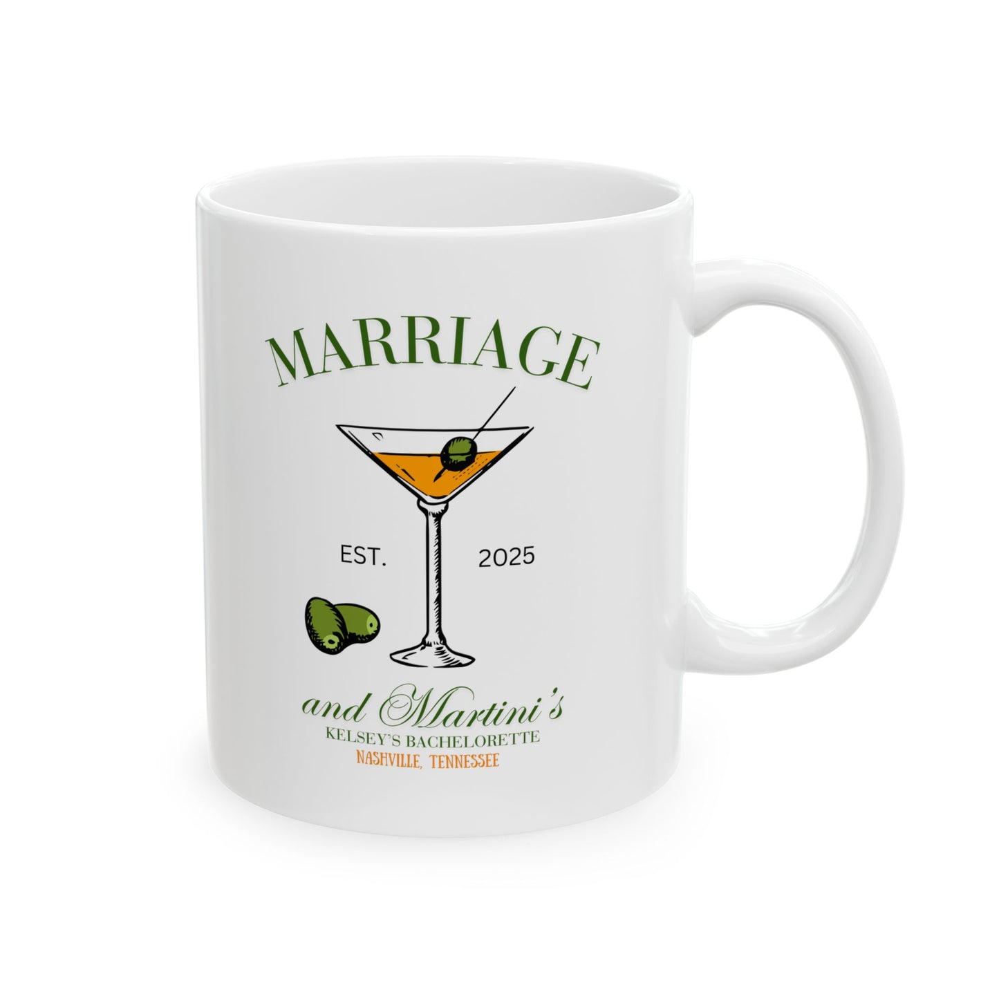 Marriage and Martini Bride-to-Be Ceramic Mug,