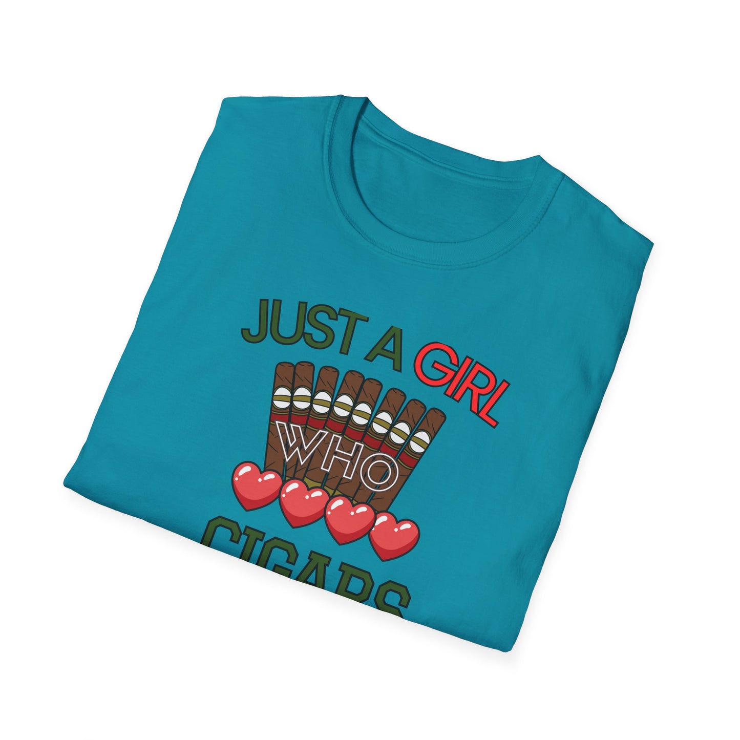 Just a Girl who loves Cigars, Unisex Softstyle T-Shirt