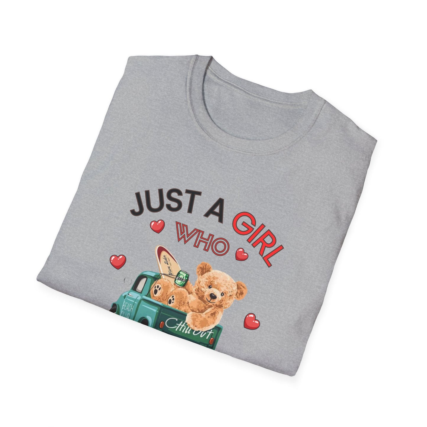 Just a Girl Teddy Bears, Unisex Softstyle T-Shirt