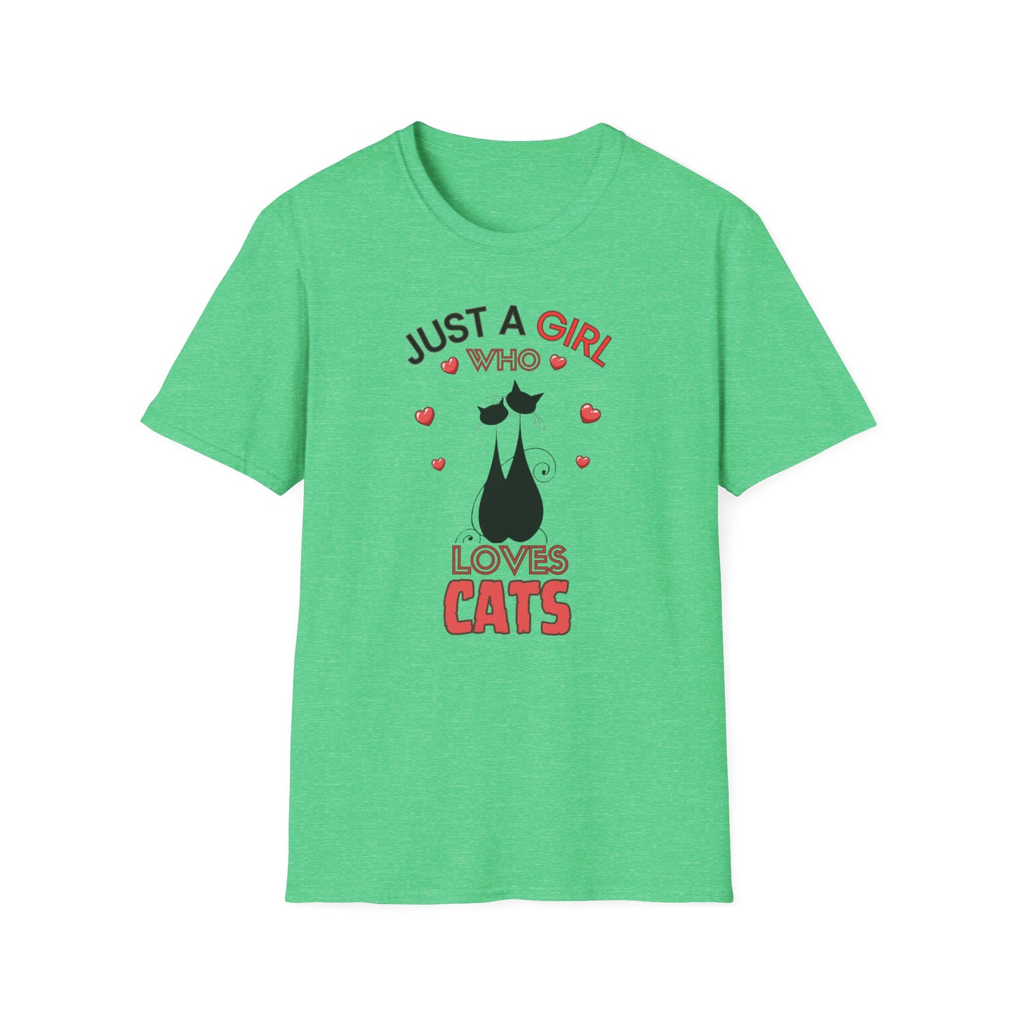 Just a Girl Cats, Unisex Softstyle T-Shirt