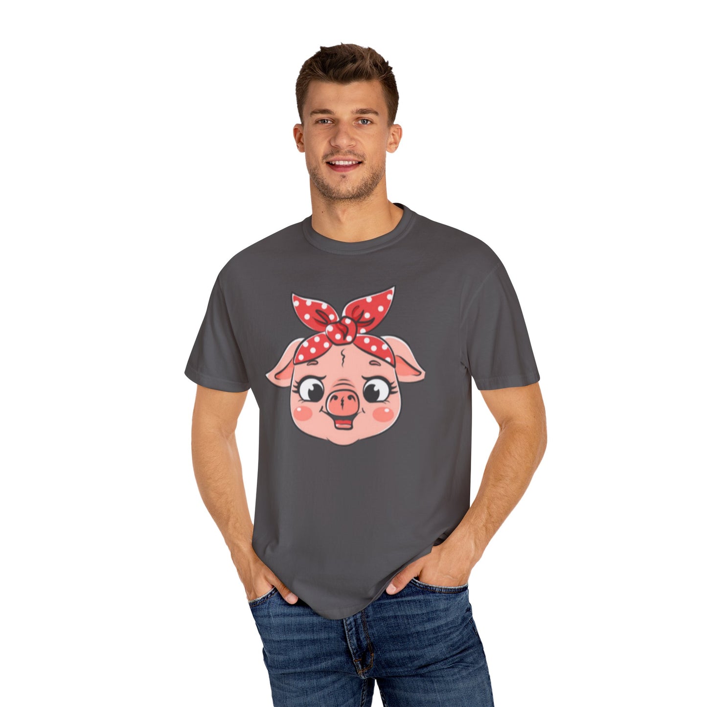 Cute Momma Pig, Unisex Garment-Dyed T-shirt