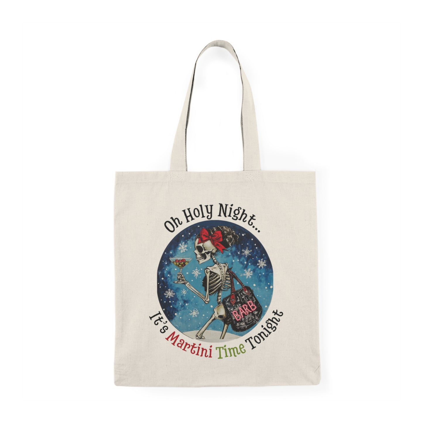 Skeleton Martini Time Coffee Book Tote Bag