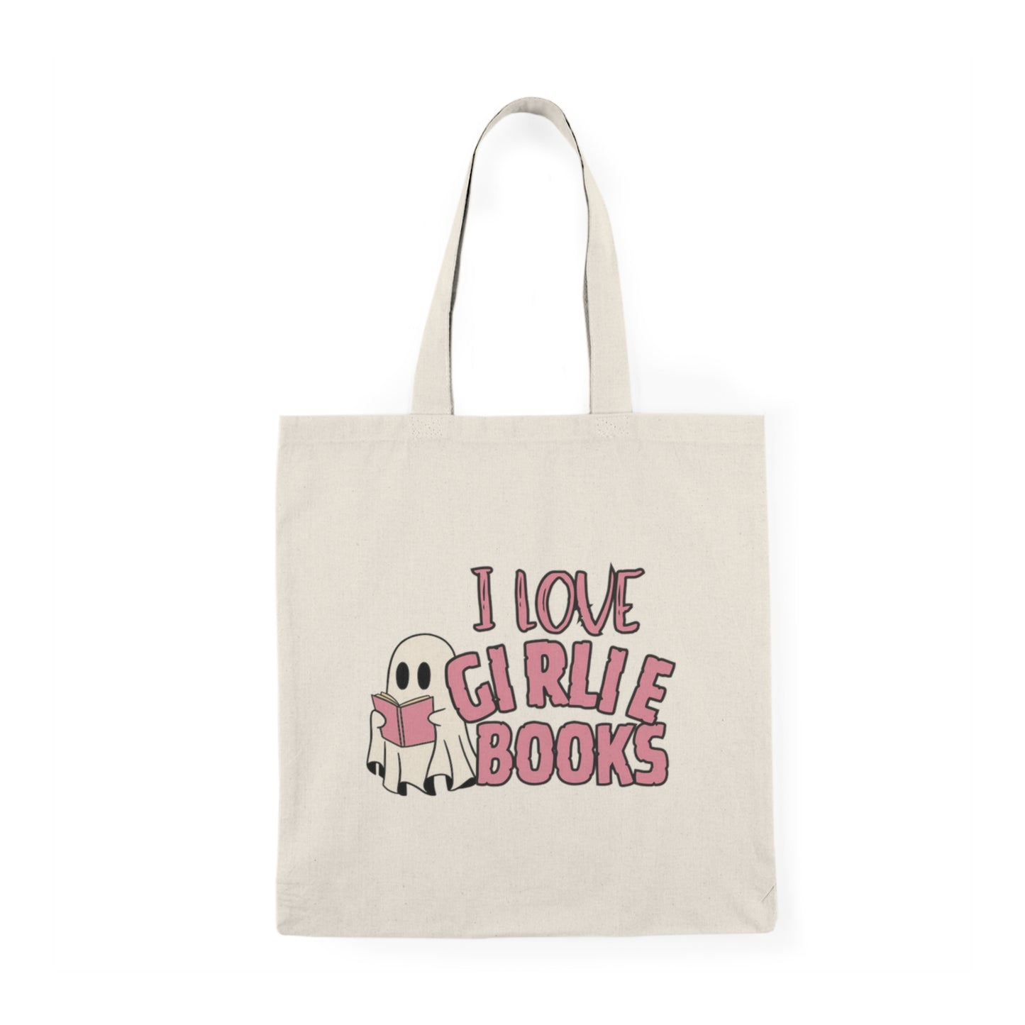 Ghost Girlie Book lover Natural Tote Bag