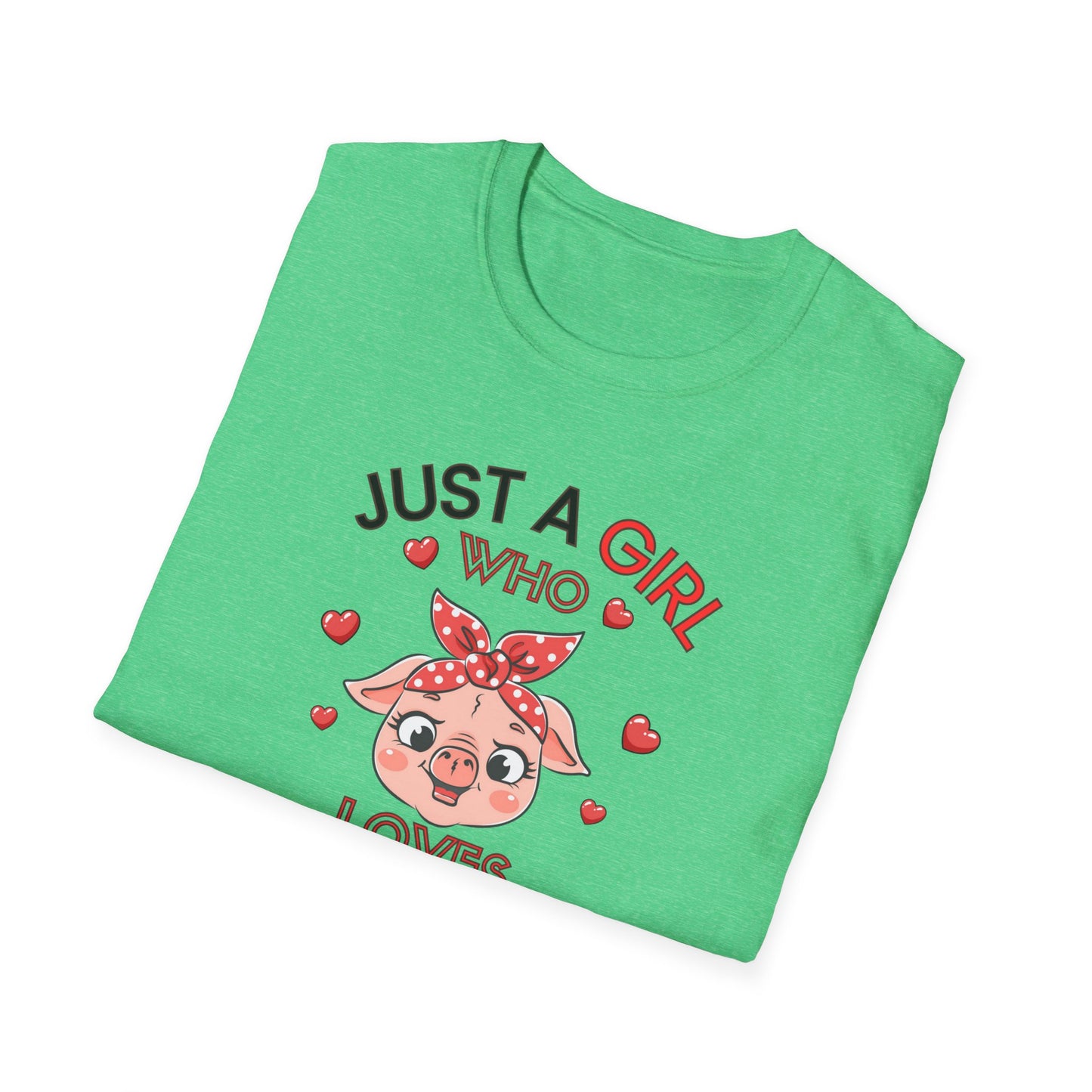 Just a Girl Pigs, Unisex Softstyle T-Shirt