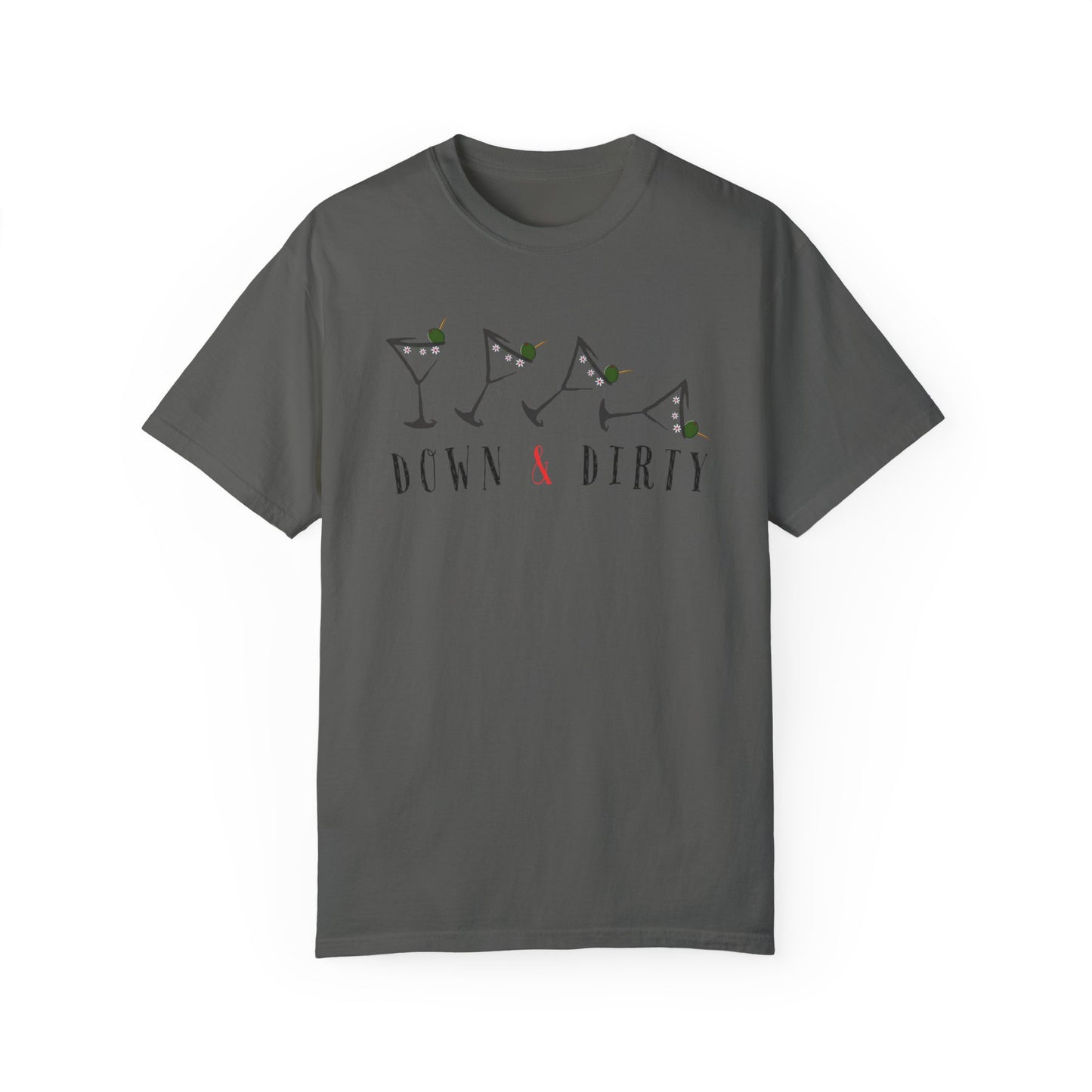 Down and Dirty Martini, Unisex Garment-Dyed T-shirt