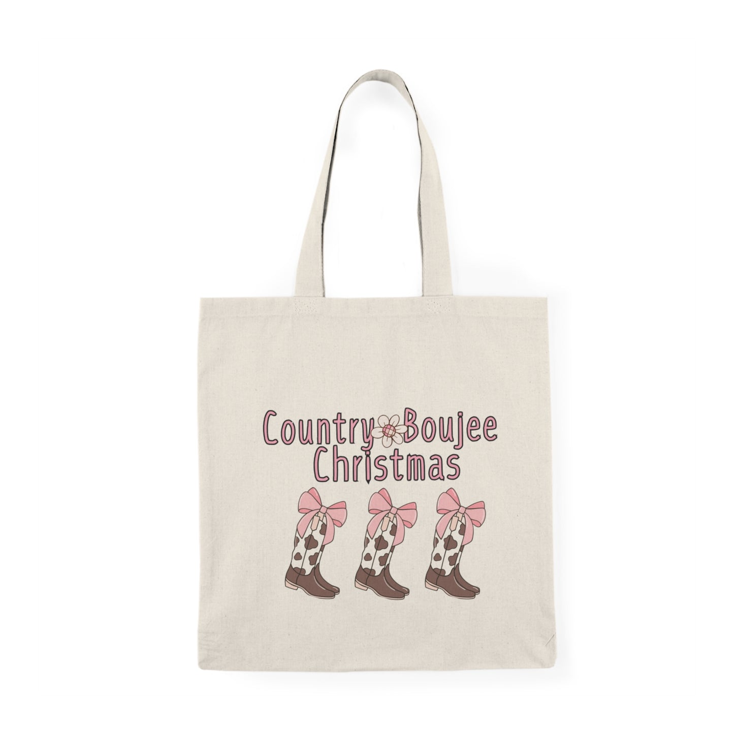 Merry Country Boujee Christmas Gift Natural Tote Bag