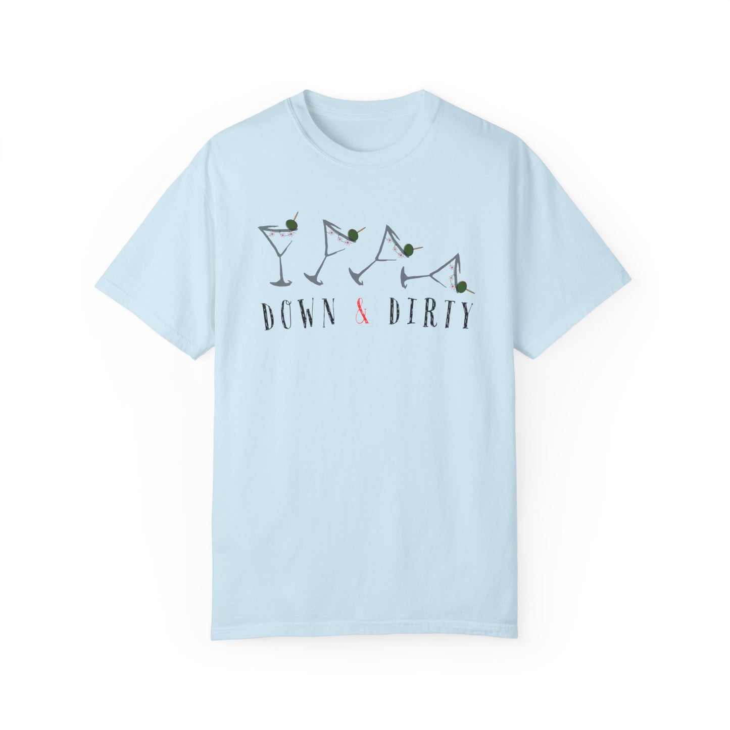 Down and Dirty Martini, Unisex Garment-Dyed T-shirt