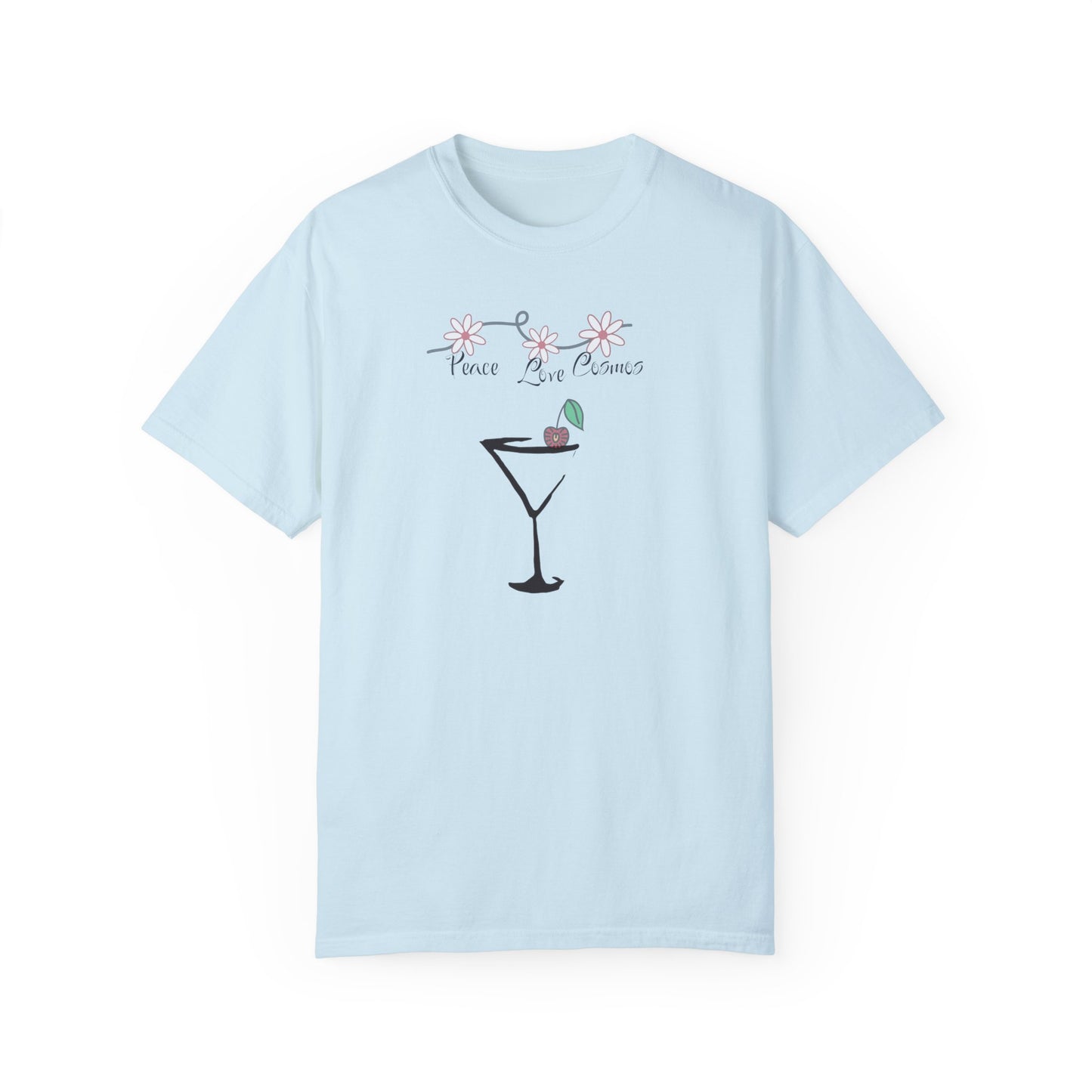 Peace, Love and Cosmos, Unisex Garment-Dyed T-shirt