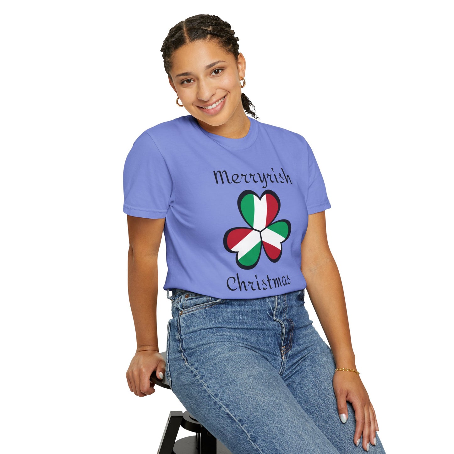 Merryirish Christmas, Unisex Garment-Dyed T-shirt