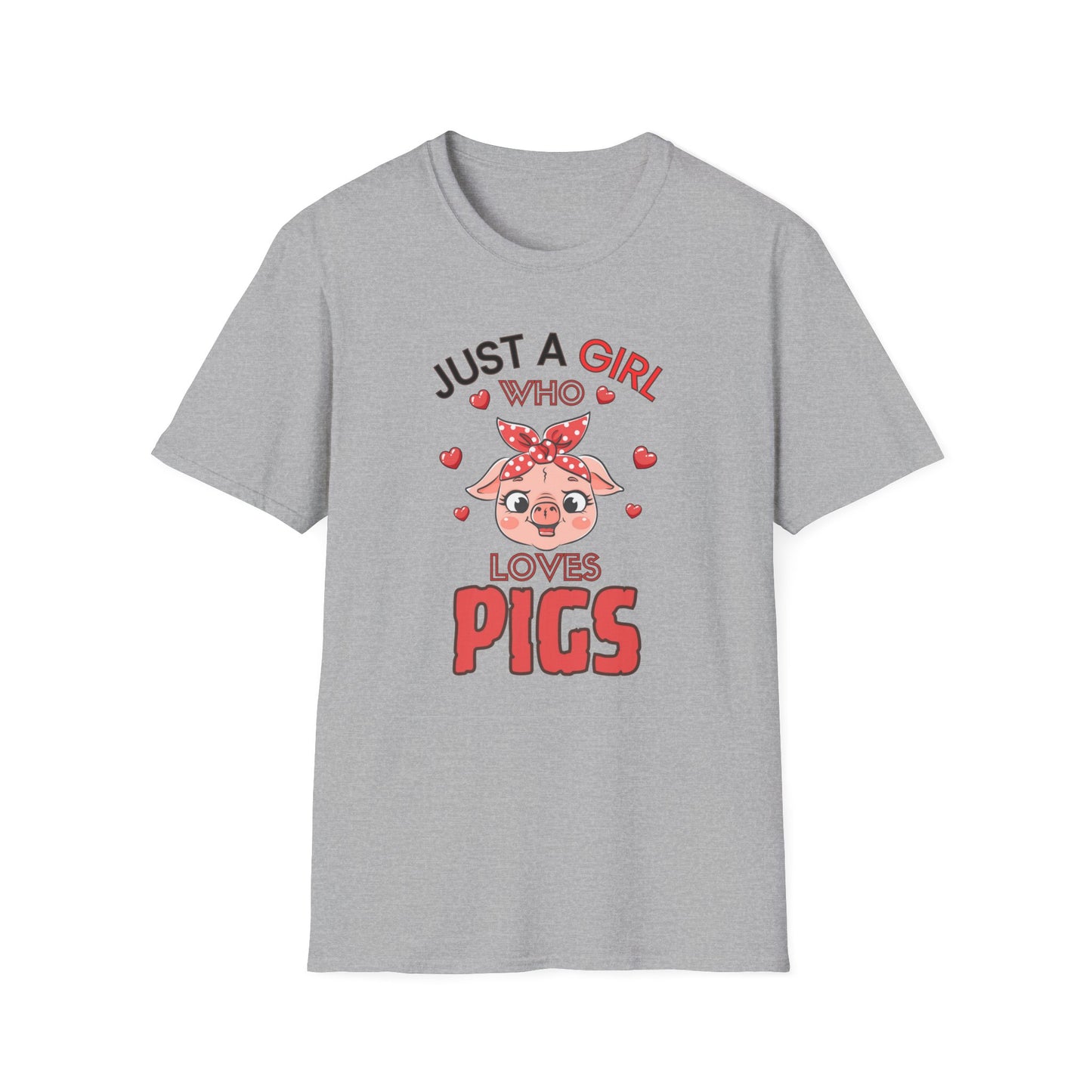 Just a Girl Pigs, Unisex Softstyle T-Shirt