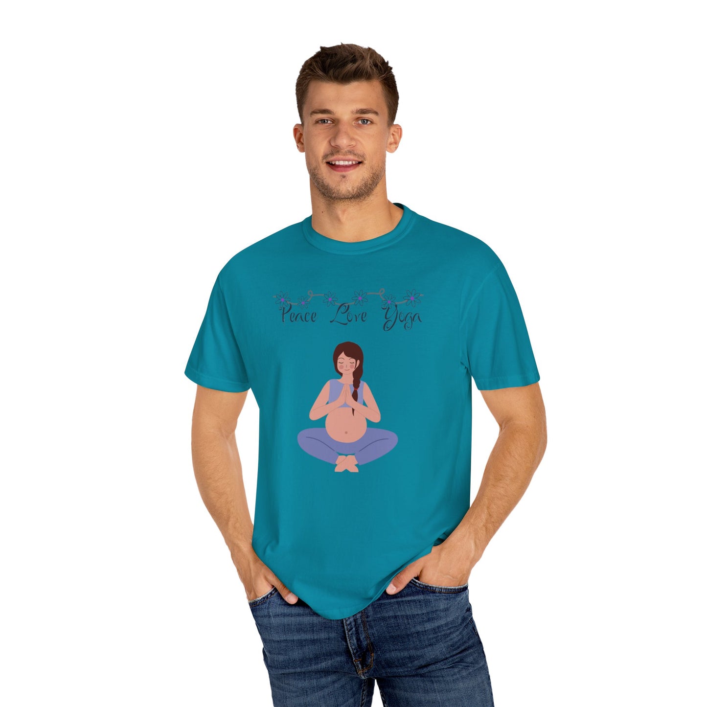 Peace Love and Pregnant Yoga Collection T- Shirt