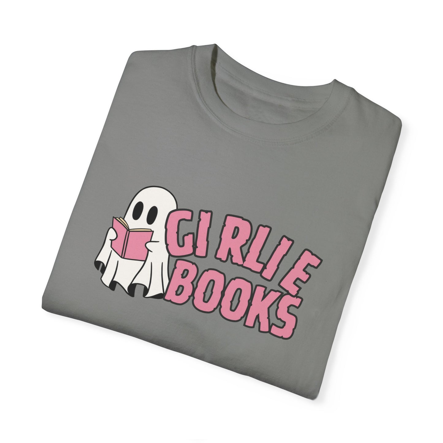 I love Girly Book Lover ghost T-shirt