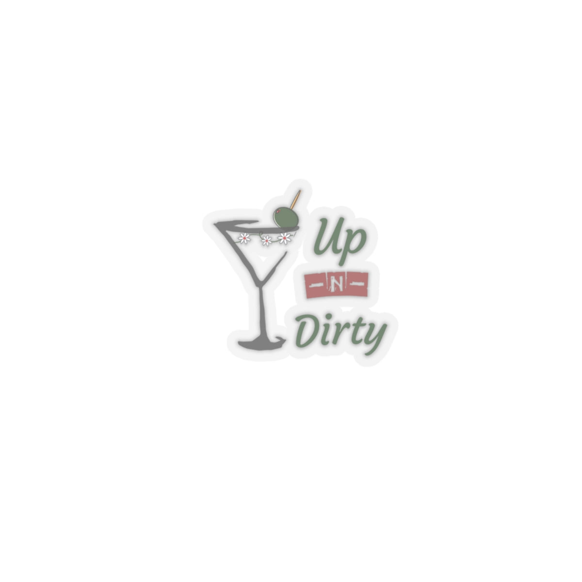 Martini Up N Dirty-Kiss Cut Stickers
