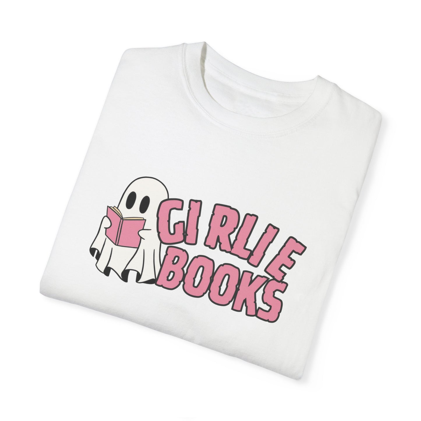 I love Girly Book Lover ghost T-shirt