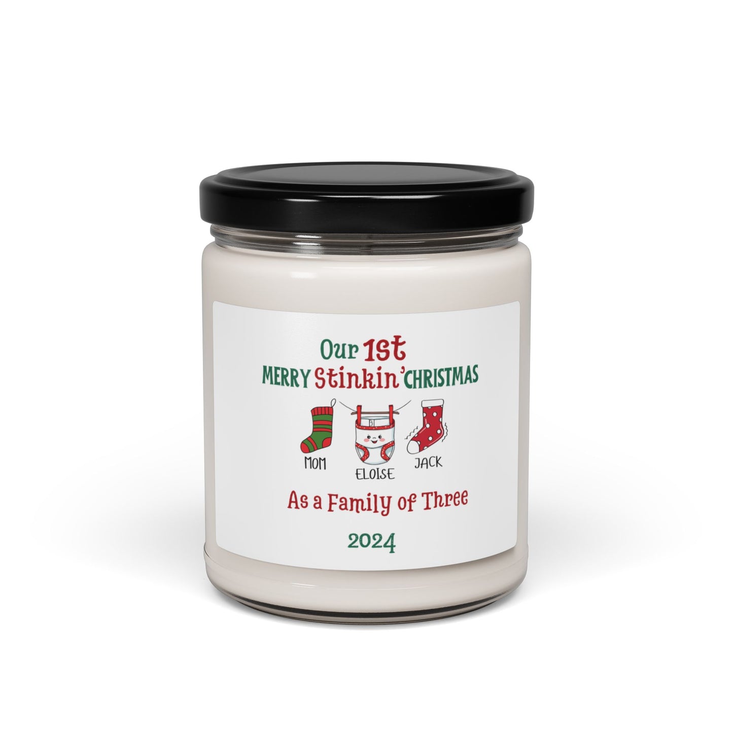 Merry Stinkin Christmas Scented Soy Candle, 9oz