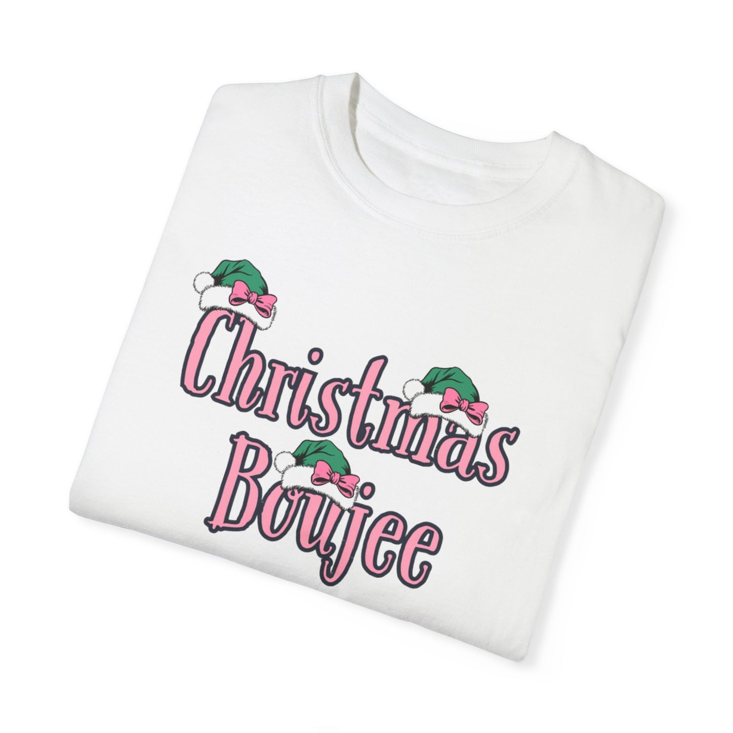 Copy of Christmas Boujee Momma T-shirt, Mom Boujee gift, Christmas Boujee shirt, Unisex Garment-Dyed T-shirt