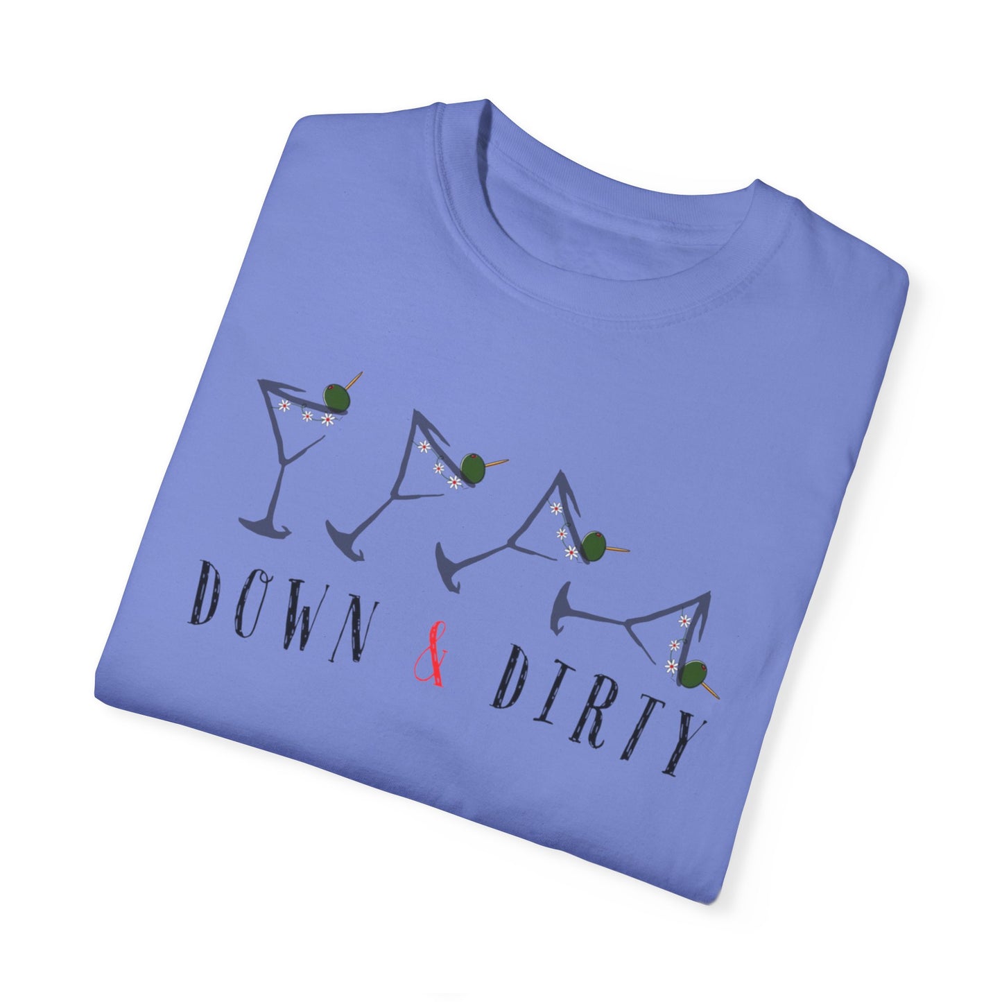Down and Dirty Martini, Unisex Garment-Dyed T-shirt