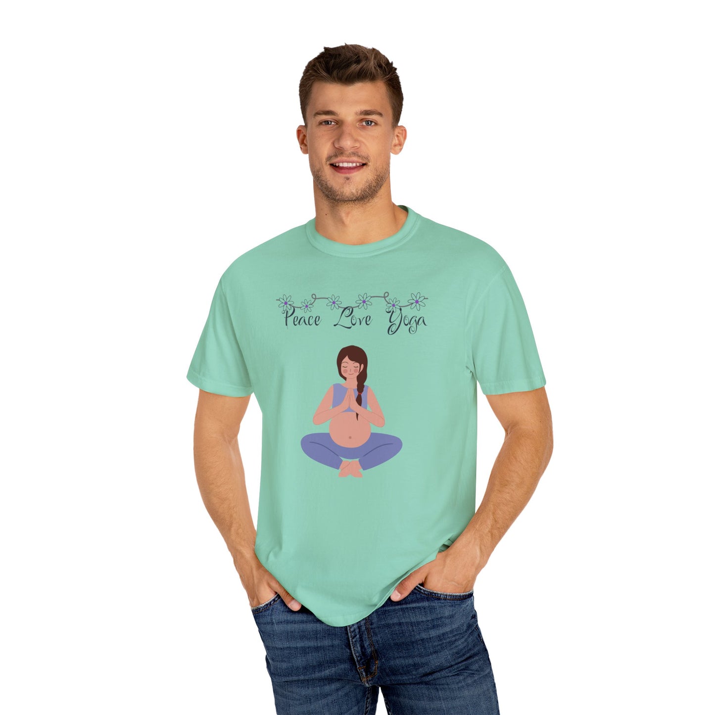 Peace Love and Pregnant Yoga Collection T- Shirt