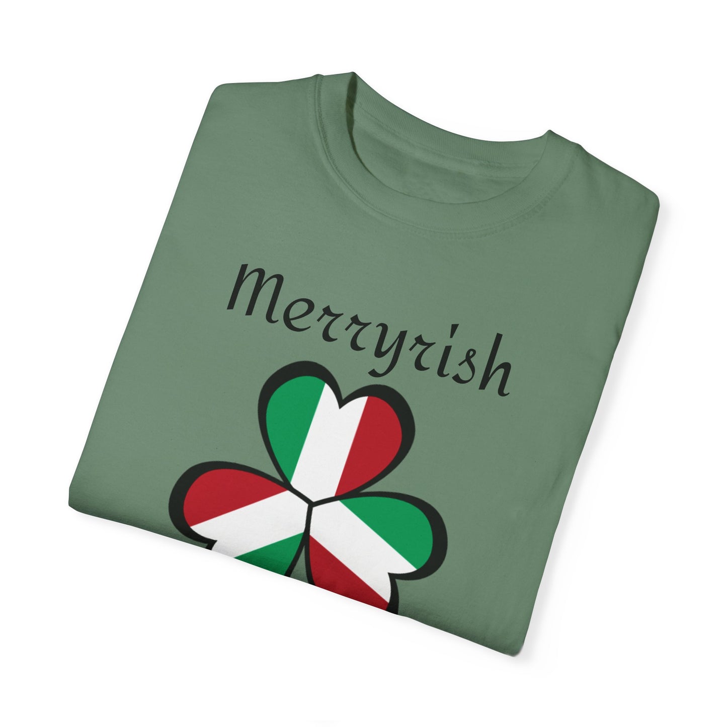 Merryirish Christmas, Unisex Garment-Dyed T-shirt