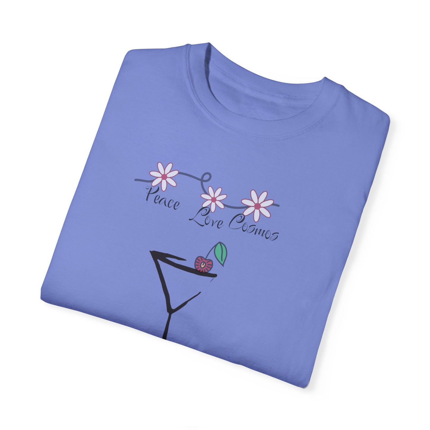 Peace, Love and Cosmos, Unisex Garment-Dyed T-shirt
