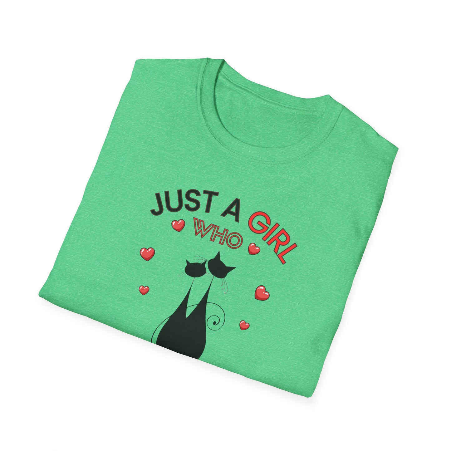 Just a Girl Cats, Unisex Softstyle T-Shirt