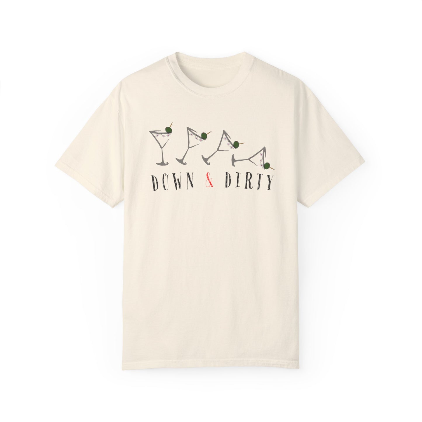 Down and Dirty Martini, Unisex Garment-Dyed T-shirt