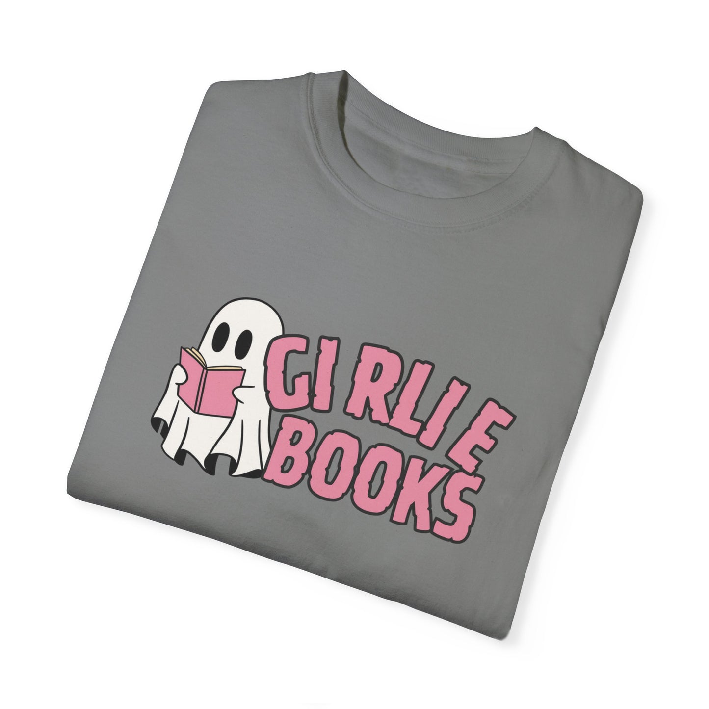 I love Girly Book Lover ghost T-shirt