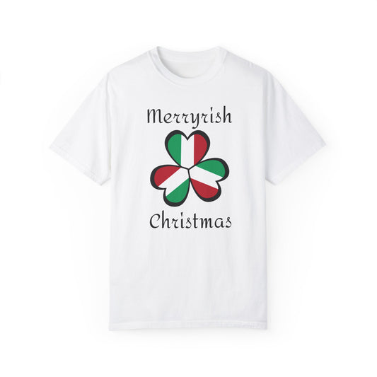 Merryirish Christmas, Unisex Garment-Dyed T-shirt