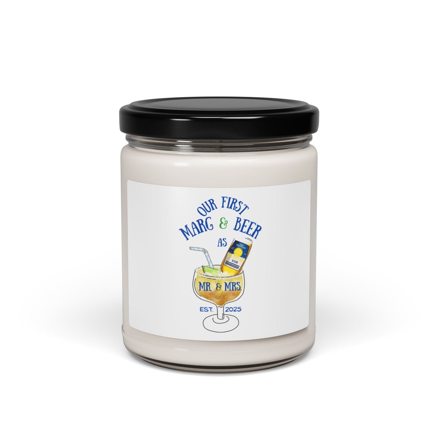 1st Marg and Beer, Mr. & Mrs. Wedding Soy Candle, 9oz