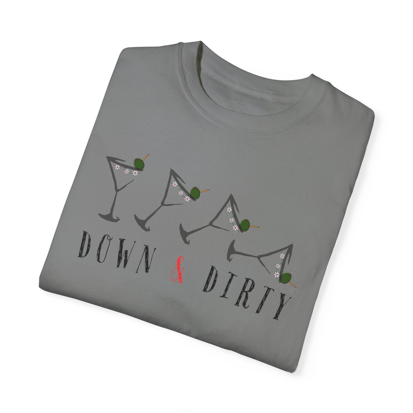 Down and Dirty Martini, Unisex Garment-Dyed T-shirt