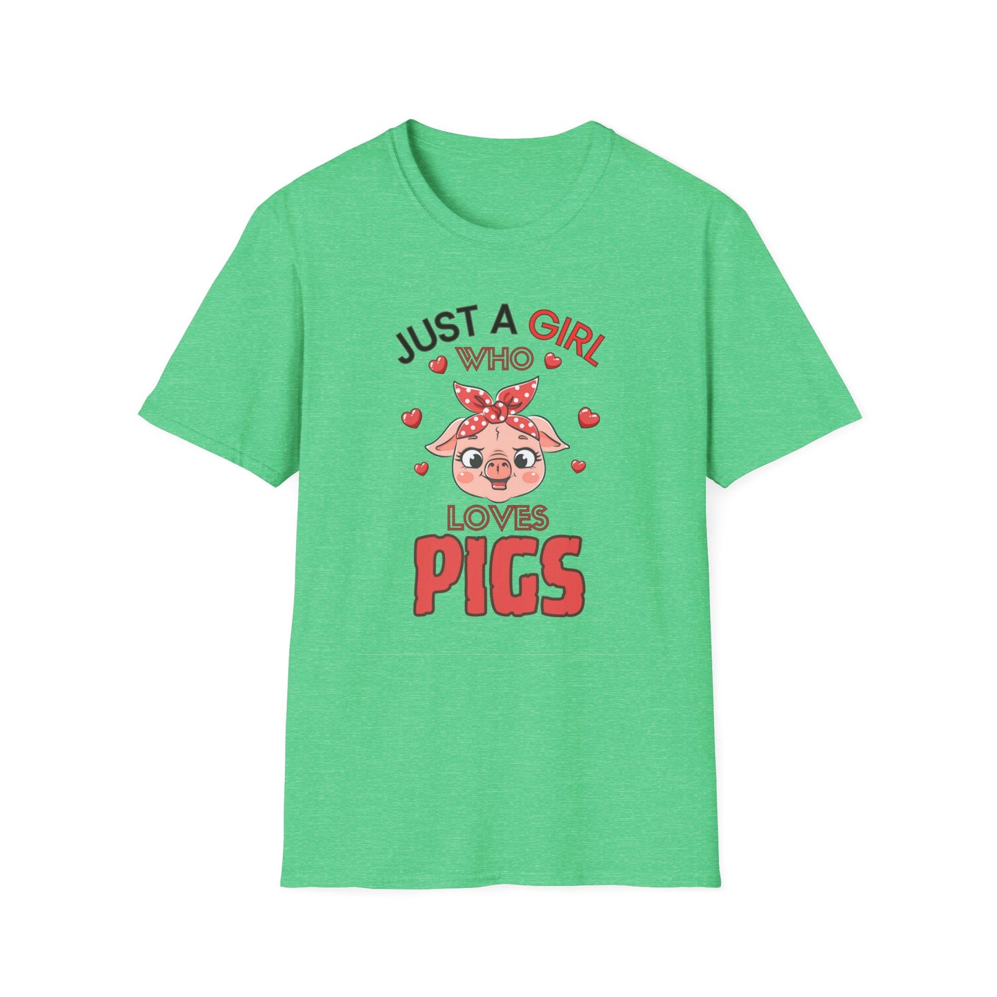 Just a Girl Pigs, Unisex Softstyle T-Shirt