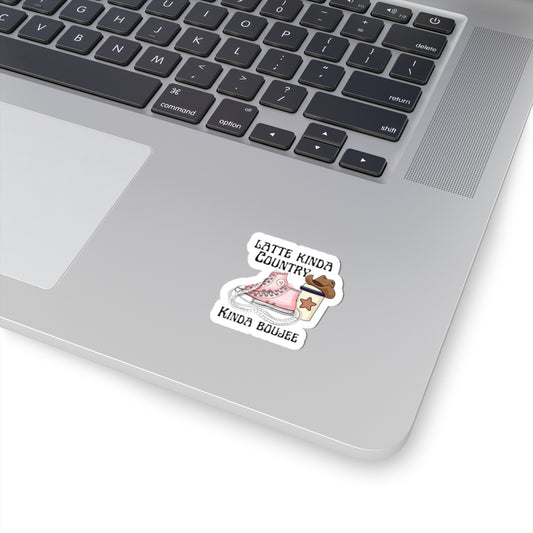 Kinda Country Kinda Boujee, Kiss Cut Stickers