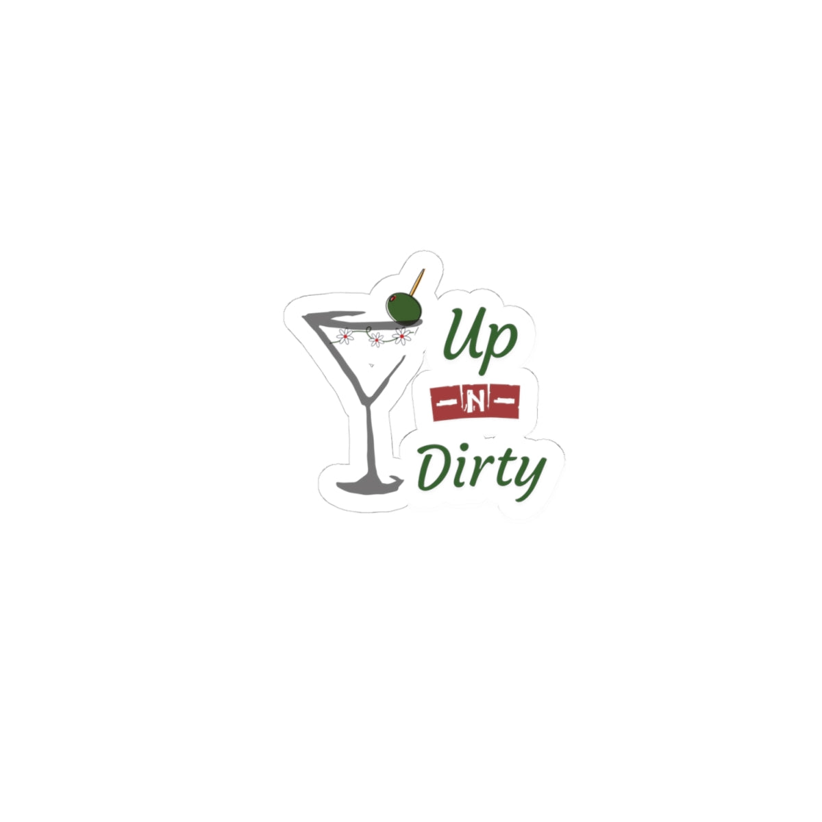 Martini Up N Dirty-Kiss Cut Stickers