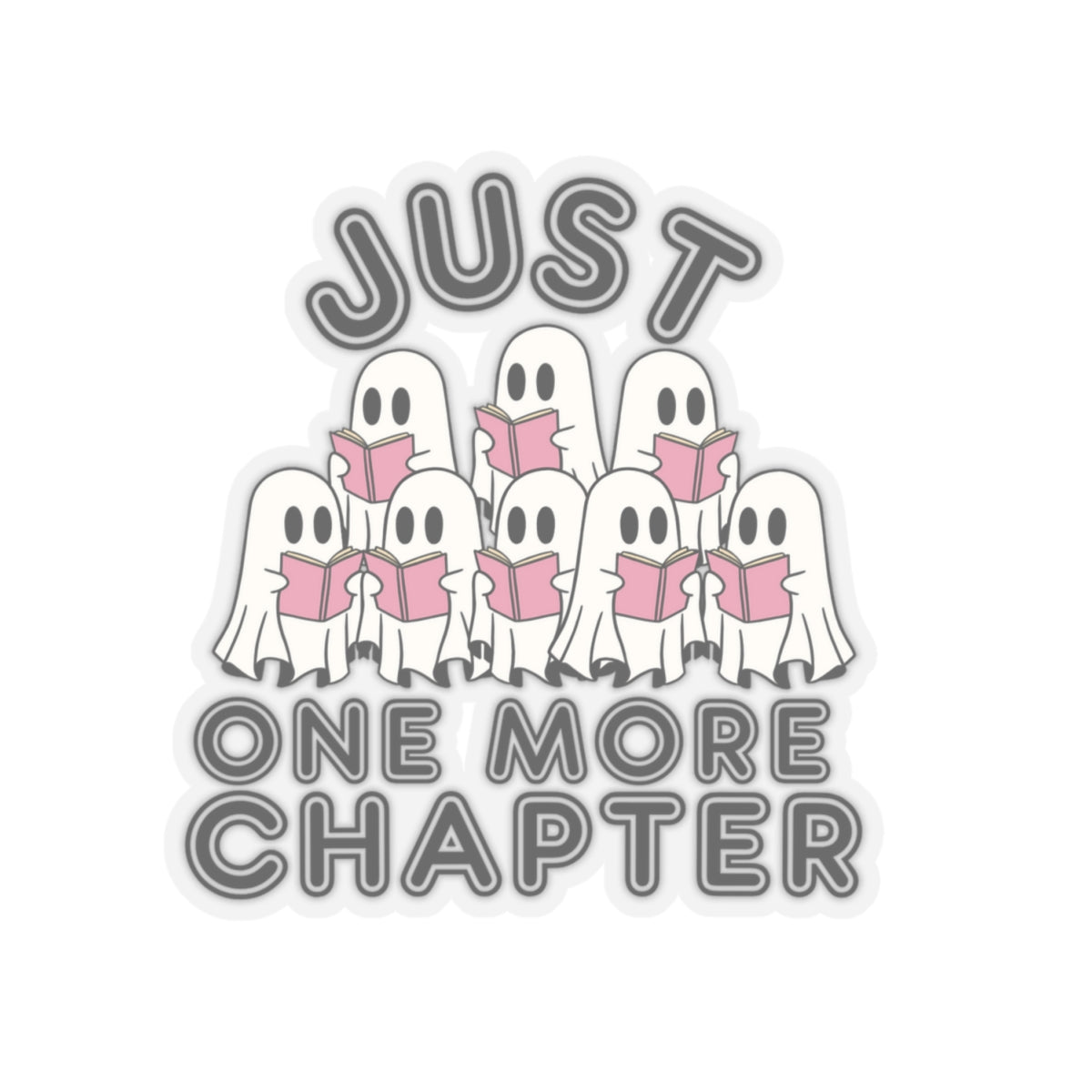Ghost Book Boo, Kiss-Cut Stickers