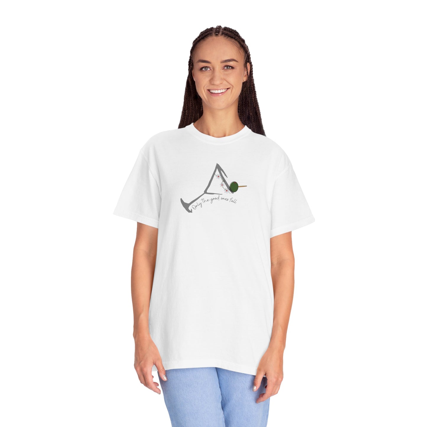 Only the good ones fall Martini, Unisex Garment-Dyed T-shirt
