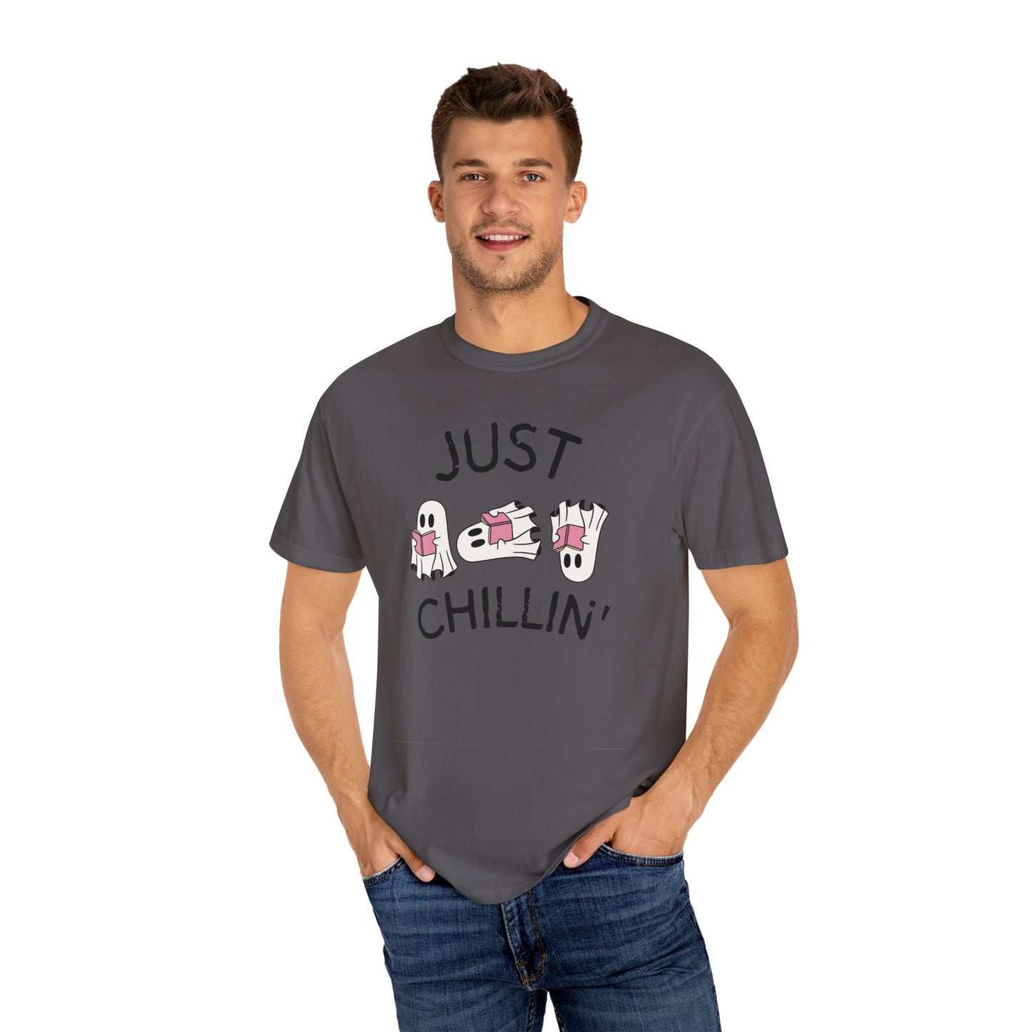 Just Chillin Book Lover ghost T-shirt