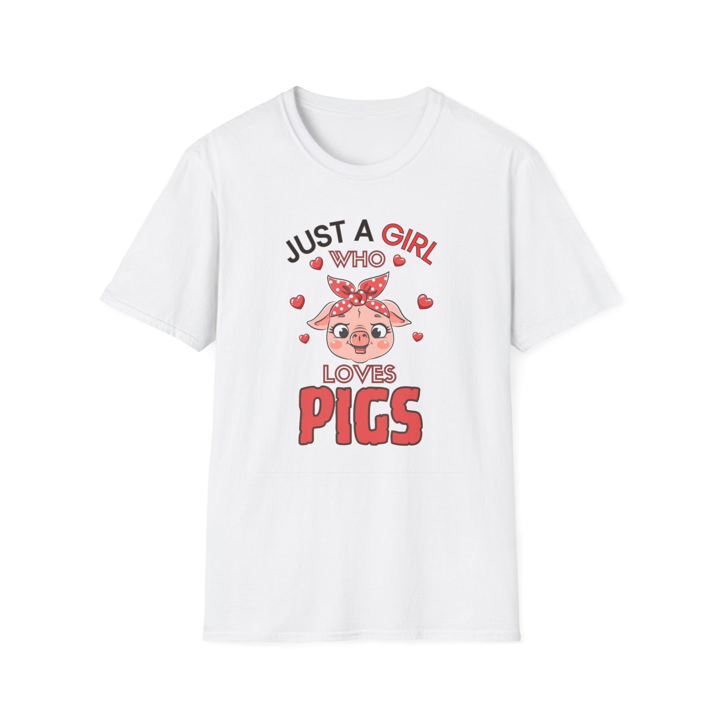 Just a Girl Pigs, Unisex Softstyle T-Shirt
