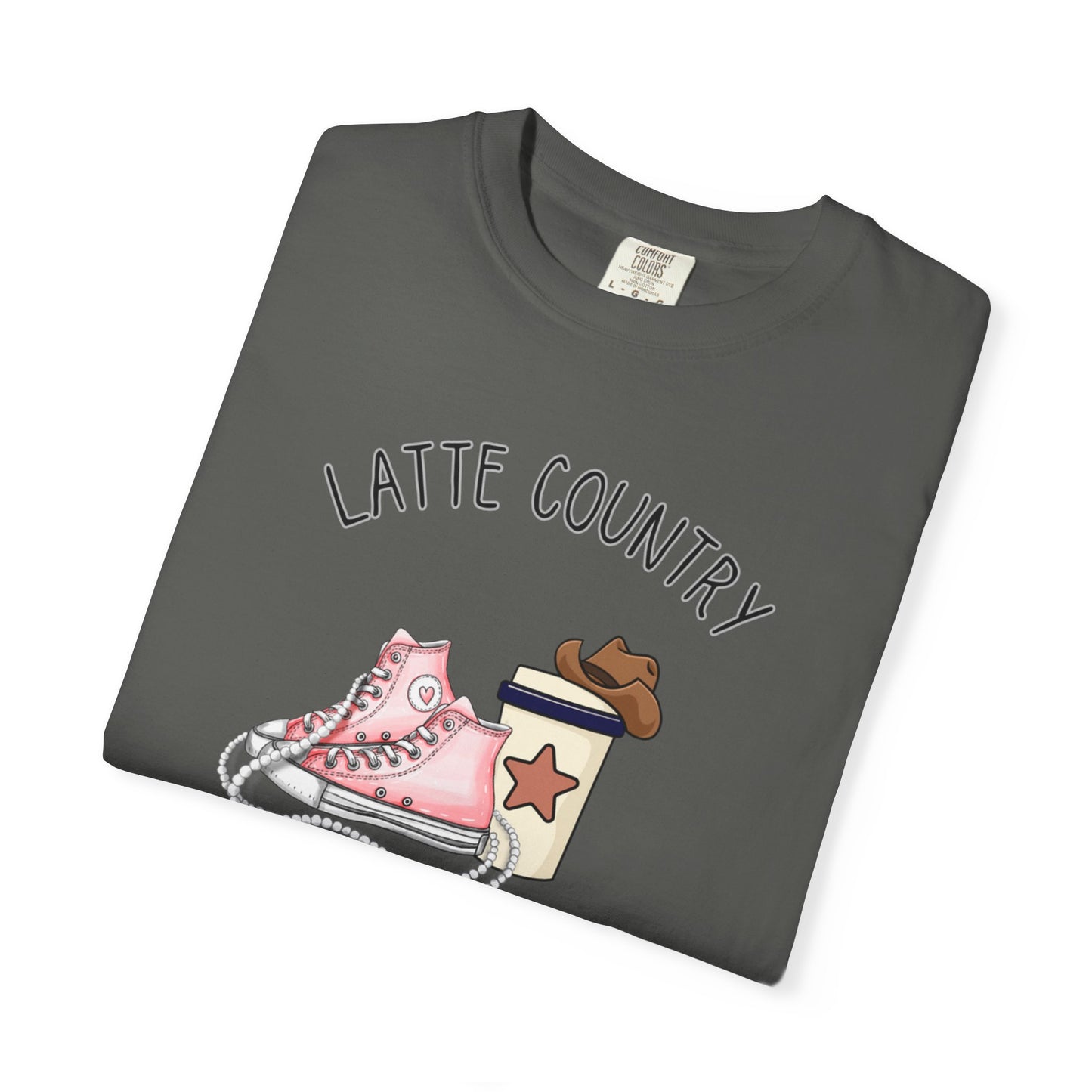 Kinda Country Latte Boujee, Unisex Garment-Dyed T-shirt