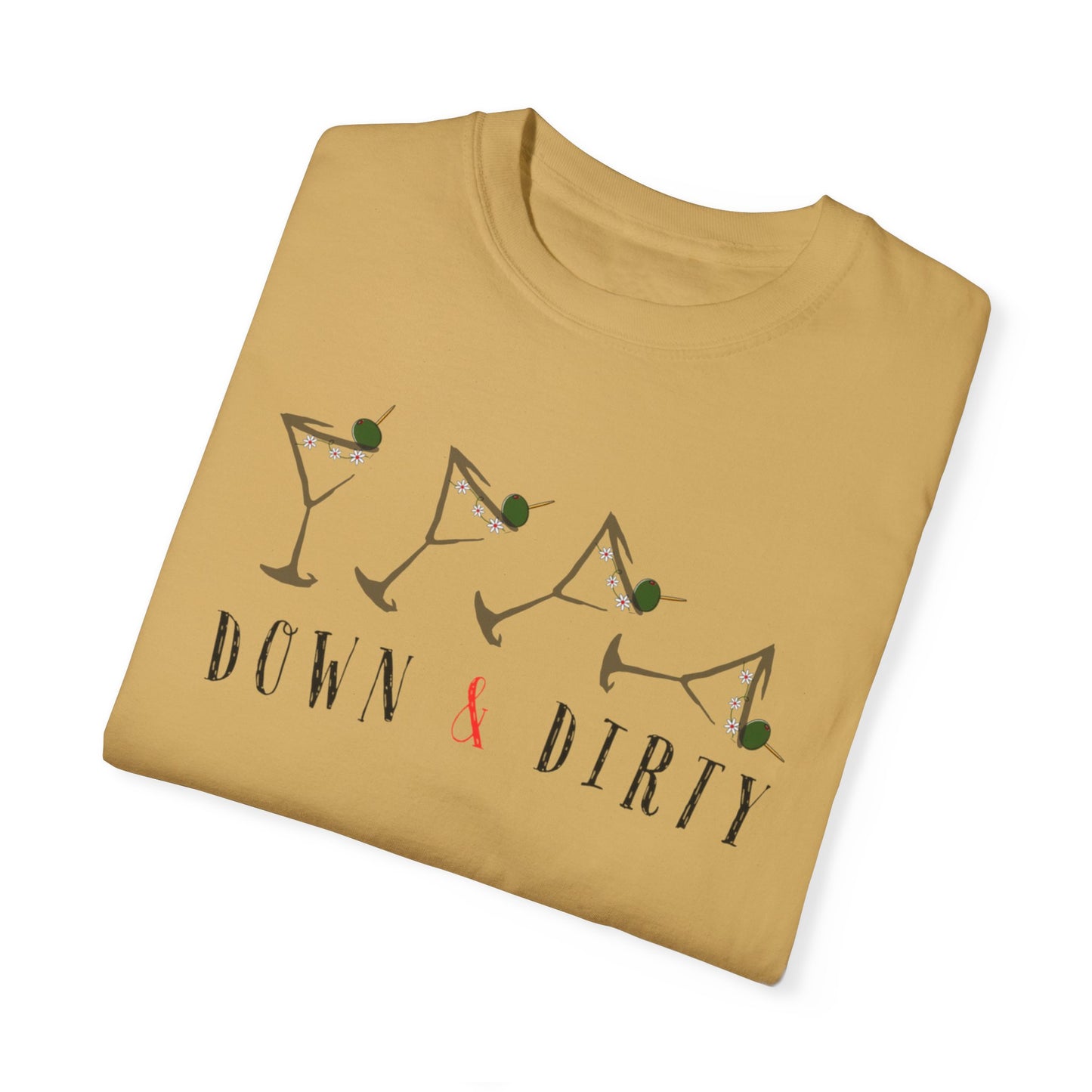 Down and Dirty Martini, Unisex Garment-Dyed T-shirt