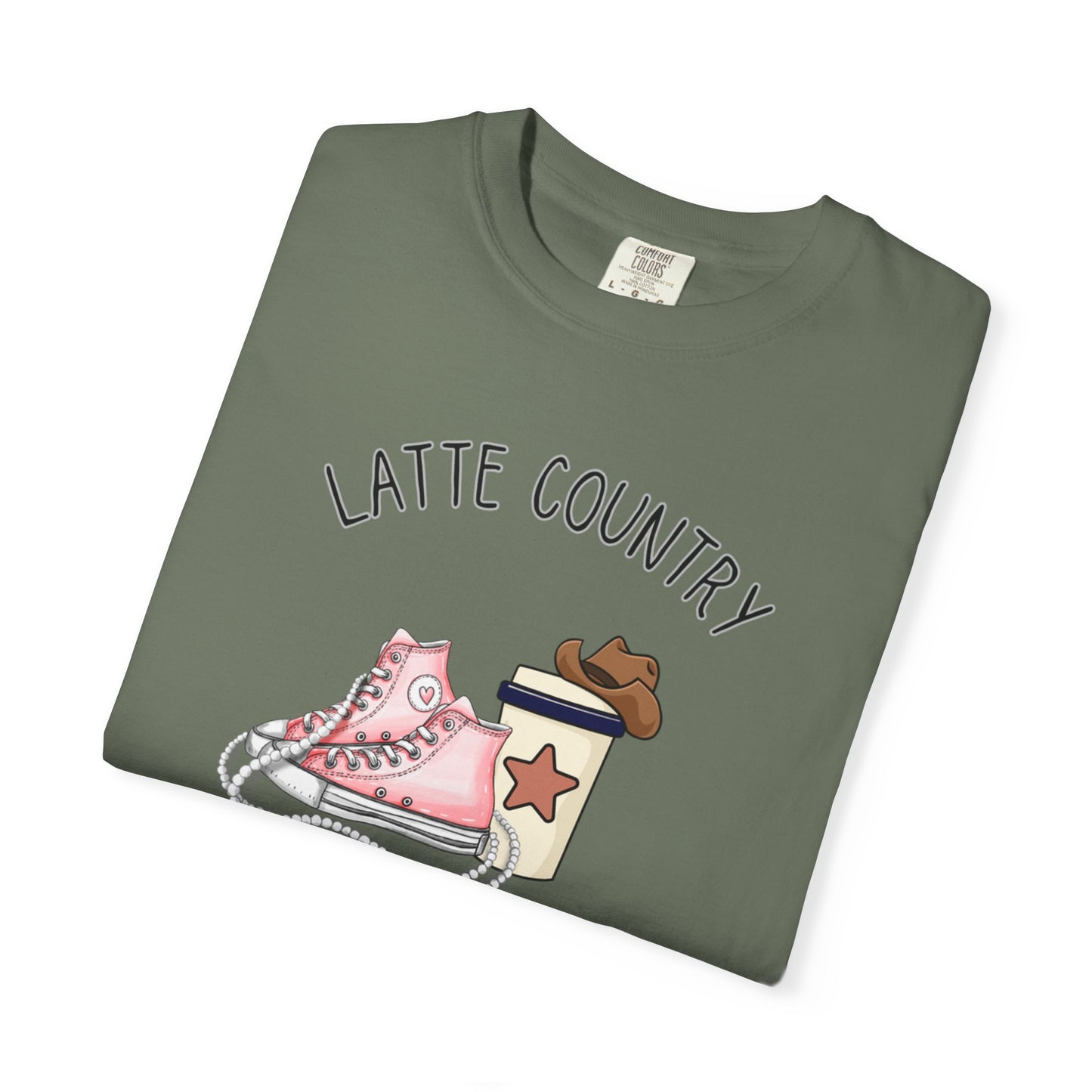 Kinda Country Latte Boujee, Unisex Garment-Dyed T-shirt