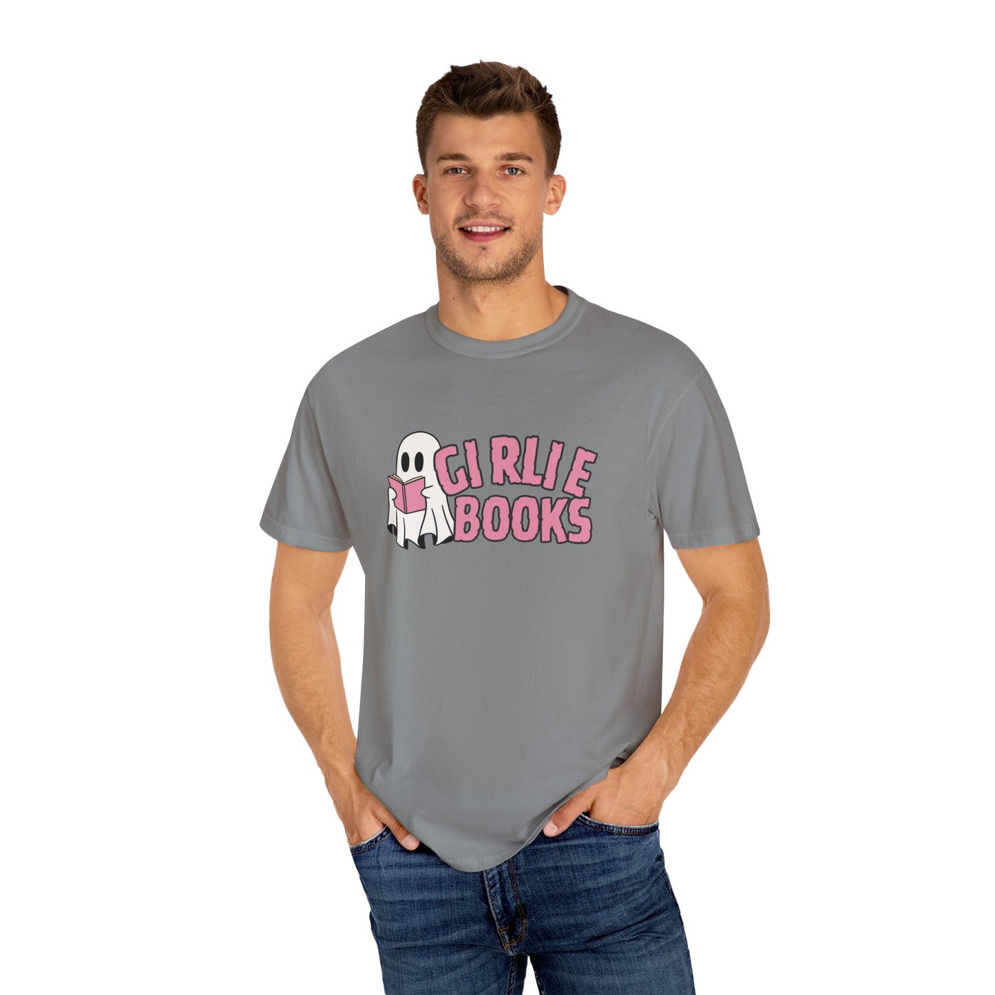 I love Girly Book Lover ghost T-shirt