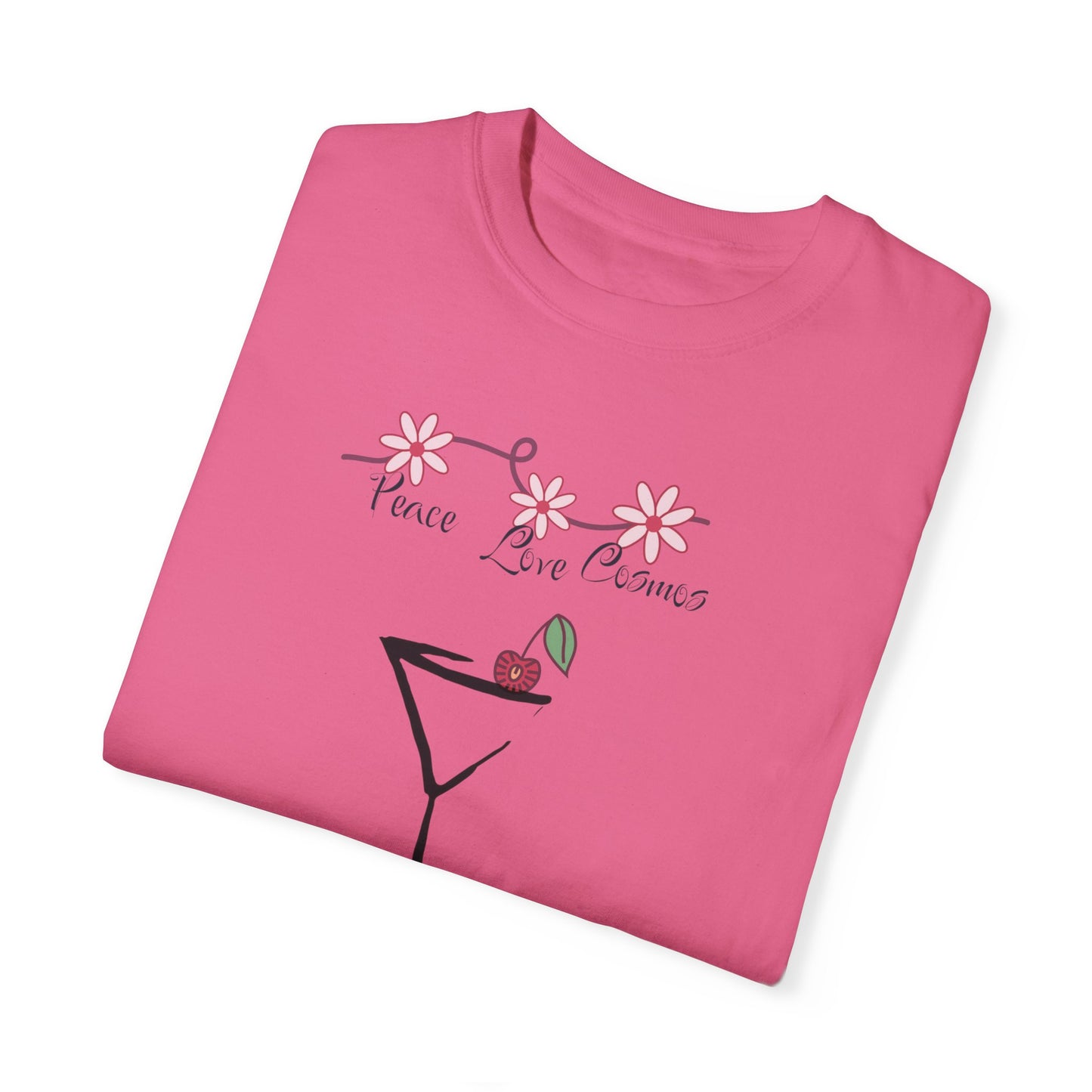 Peace, Love and Cosmos, Unisex Garment-Dyed T-shirt